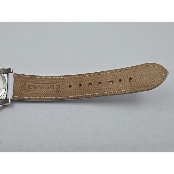 Sperry Top Sider Womens Quartz Watch Bezel White Leather Strap New Battery 5 Atm - Picture 10 of 11